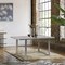 Armen Living Fenton Dining Table with Cement Gray Laminate Top and Brushed Stainless Steel Base LCFEDIBE - alternate 2